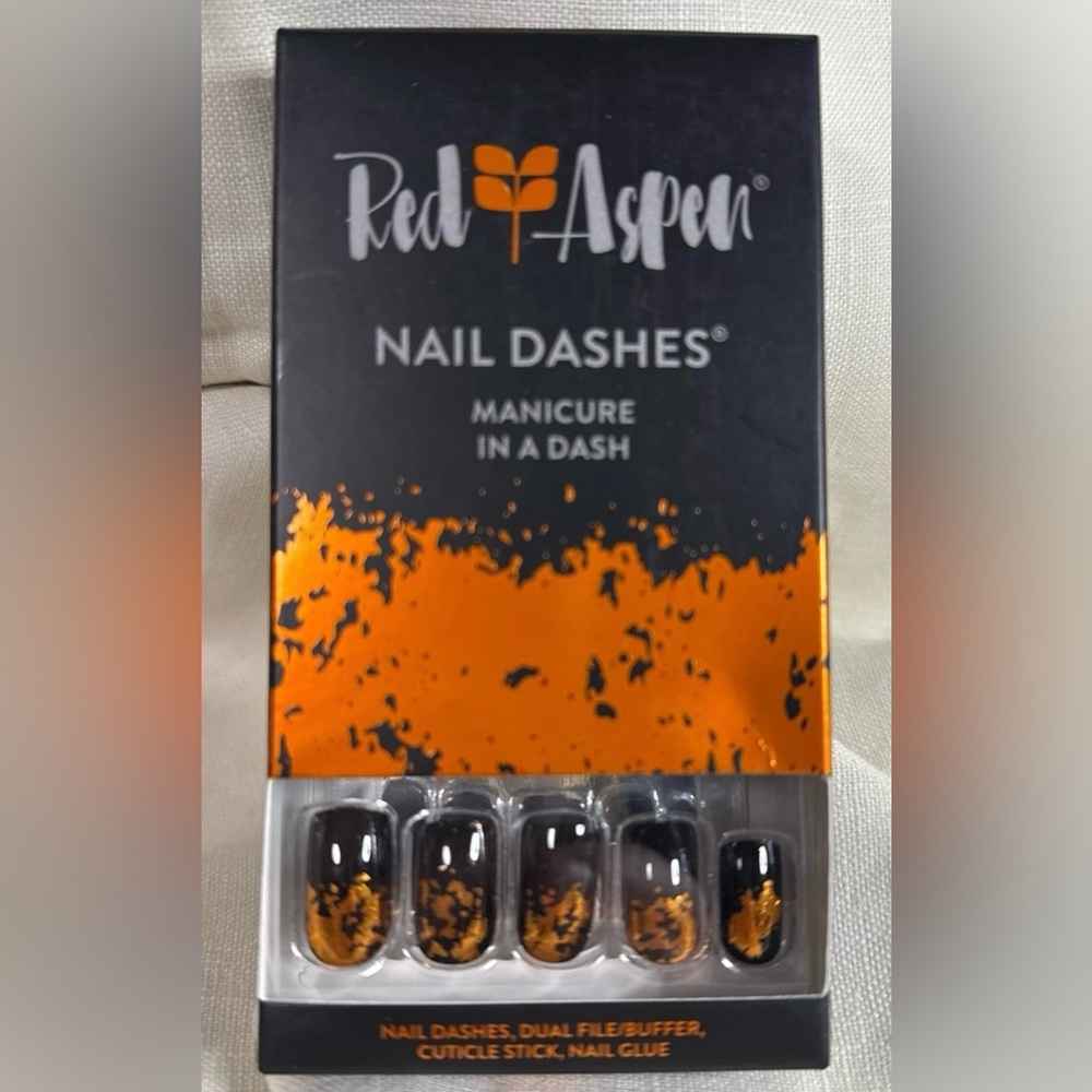Red Aspen Nail Dashes-EMBERS- A-GLOW